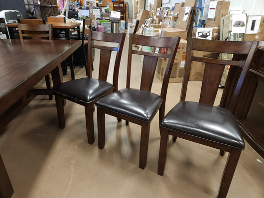 Teton 9Pc Solid Wood Dark Brown/Espresso Dining Set! (NEW & ASSEMBLED - CHAIRS HAVE DEFECTS, PHOTOS SHOWN)

-Brand new and Assembled, some chairs have scratches/frays from shipping, photos shown