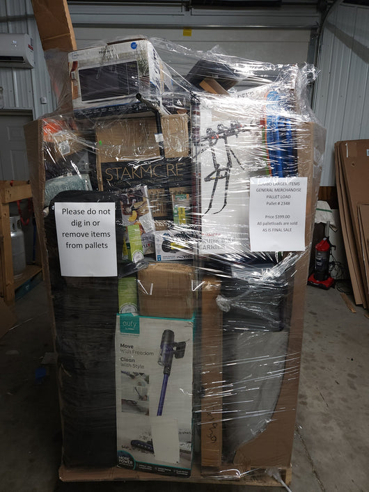 JUMBO LIQUIDATION PALLET- Number # 2348

 

$399 after 20 percent automatic discount at checkout 