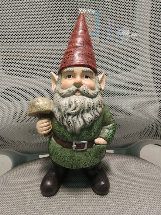Garden Gnome in Tunic W/Mushroom!

-Brand new in the box (Taken out for photos