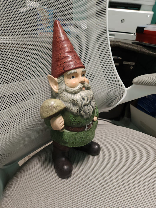 Garden Gnome in Tunic W/Mushroom!

-Brand new in the box (Taken out for photos