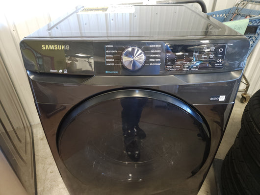 Samsung 4.5CuFt Front Load Washer with Steam!

-Brand new out of the box (Does Have a small indent under the door) - (Works perfectly, door must be pushed harder to close, Does Lock When Started)