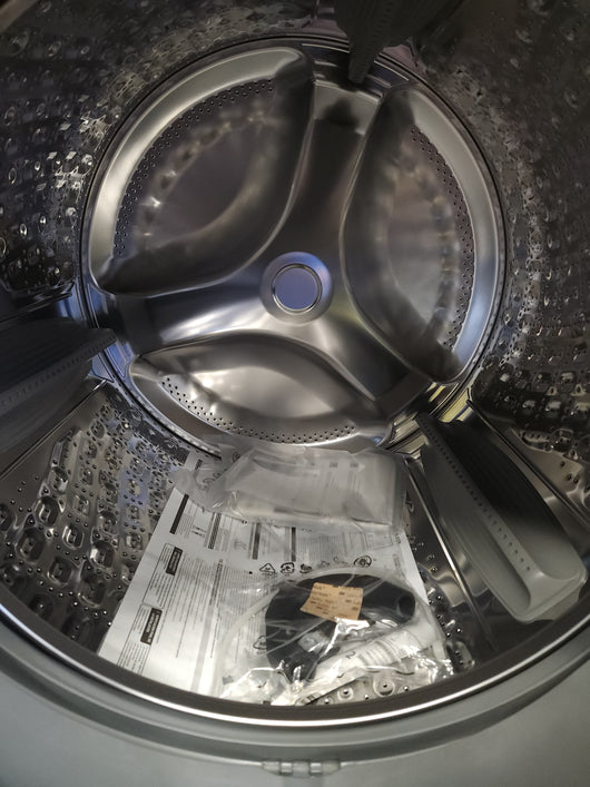 Samsung 4.5CuFt Front Load Washer with Steam!

-Brand new out of the box (Does Have a small indent under the door) - (Works perfectly, door must be pushed harder to close, Does Lock When Started)