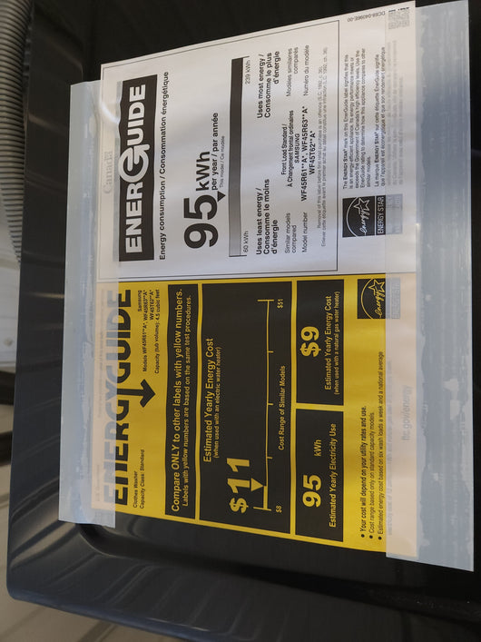 Samsung 4.5CuFt Front Load Washer with Steam!

-Brand new out of the box (Does Have a small indent under the door) - (Works perfectly, door must be pushed harder to close, Does Lock When Started)