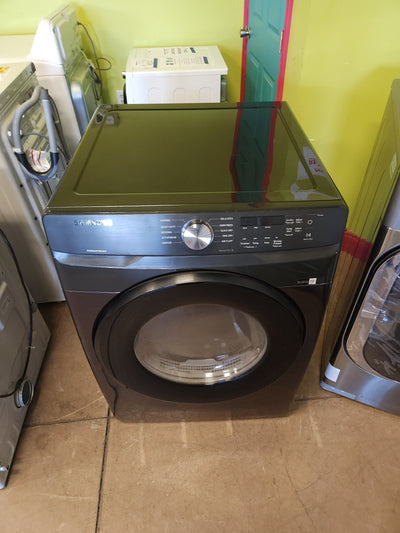 Samsung - 7.5 Cu. Ft. Stackable Smart Electric Dryer with Steam and Sensor Dry - Black stainless steel!

-Brand new out of the box but does have some dents from shipping, photos shown!