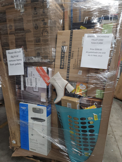 JUMBO LIQUIDATION PALLET- Number # 2456

 

$399 after 20 percent automatic discount at checkout 
