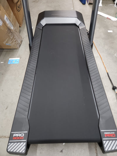 ProForm Pro 9000 Smart Treadmill!

-Brand new and already assembled! -(Has a small chip in plastic and color is rubbed off some under display Numbers, photos shown)