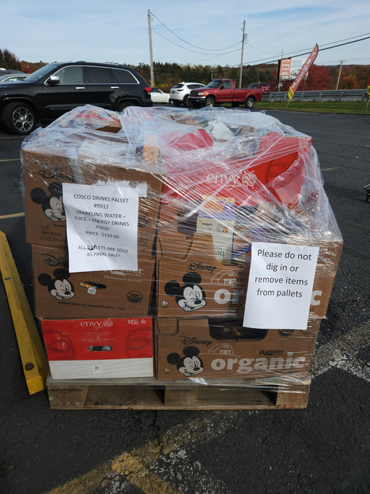COSCO DRINKS/FOOD LIQUIDATION PALLET- Number # 9913!

 

$119.00 after 20 percent automatic discount at checkout 