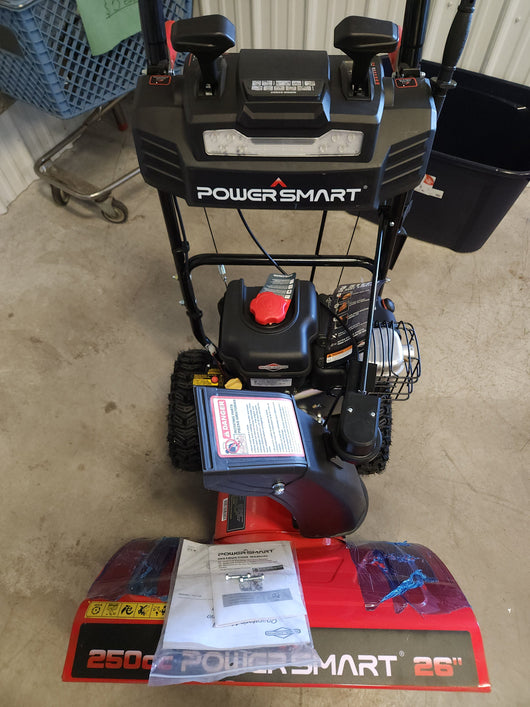 PowerSmart 26 in. Two Stage Electric Start Gas Snow Blower with Brigg Stratton Engine PSS2260BS!

-Brand new and Assembled