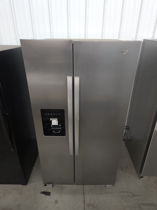 Whirlpool  24.6-cu ft Side-by-Side Refrigerator with Ice Maker (Fingerprint Resistant Stainless Steel)!

-Brand new - Scratch/DENT! (NEW never used, Does have a small scratch on the door and handle, photos shown)