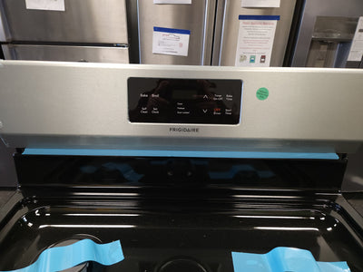 Frigidaire  30-in 5 Burners 5-cu ft Self-cleaning Freestanding Gas Range (Easycare Stainless Steel)!

-Brand new out of the box but is lightly dented from shipping, photos shown