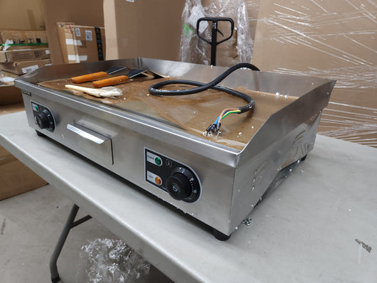 Vevor 29" Commercial Electric Griddle 110V 3000W Electric Countertop Griddle Non-Stick Restaurant Teppanyaki Flat Top Grill Stainless Steel Adjustable Temperature Control 122°F-572°F (NO PLUG