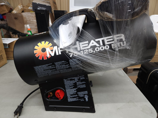 Mr. Heater F271390 75,000 - 125,000 BTU Forced Air Propane Heater!

-Brand new but is lightly dented from shipping