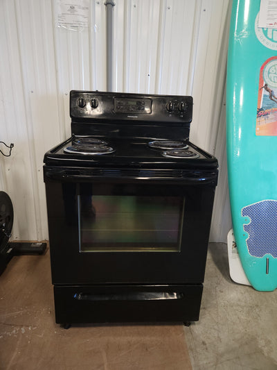 Frigidaire Black Electric Coil Top Stove! (USED)

-Used but was tested and works great