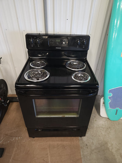 Frigidaire Black Electric Coil Top Stove! (USED)

-Used but was tested and works great
