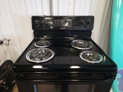 Frigidaire Black Electric Coil Top Stove! (USED)

-Used but was tested and works great