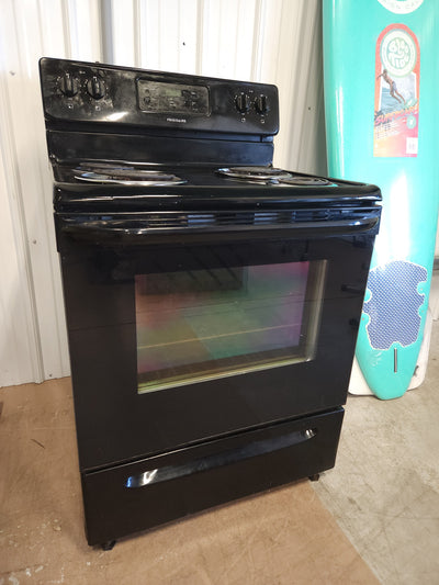 Frigidaire Black Electric Coil Top Stove! (USED)

-Used but was tested and works great