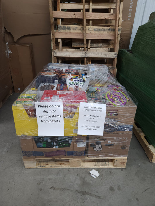 C-STCO BEVERAGE AND SNACKS GROCERY PALLET#1889

 

NUMBER 1889