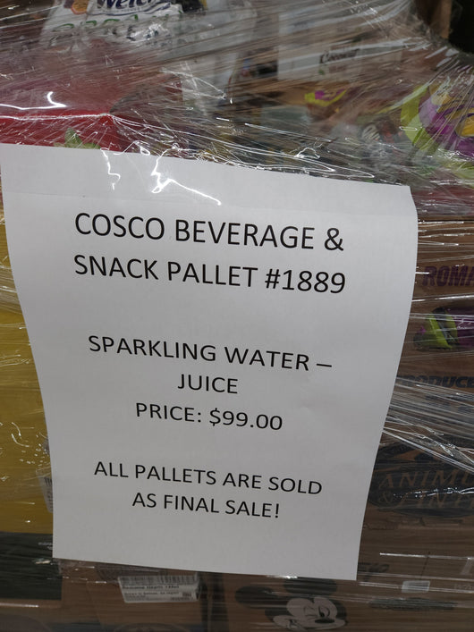 C-STCO BEVERAGE AND SNACKS GROCERY PALLET#1889

 

NUMBER 1889