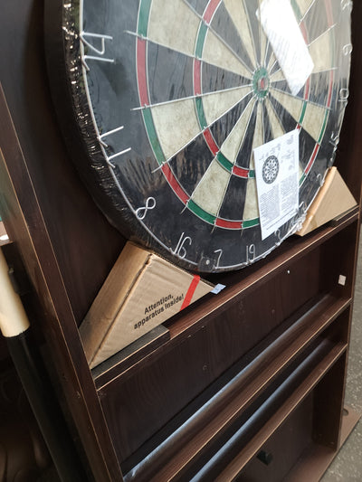 Barrington 90" Ball and Claw Leg Billiard, Pool Table with Cue Rack and Dartboard Set!