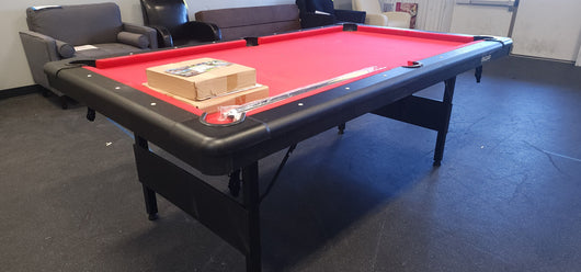 GoSports Mid-Size Billiards Game Tables - Foldable Design, Includes Full Set of Pool Balls, 2 Cue Sticks, Chalk, and Felt Brush!

-Brand new right out of the box, but one corner does have a very small blemish, photos shown