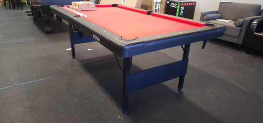 GoSports Mid-Size Billiards Game Tables - Foldable Design, Includes Full Set of Pool Balls, 2 Cue Sticks, Chalk, and Felt Brush!

-Brand new right out of the box, but one corner does have a very small blemish, photos shown