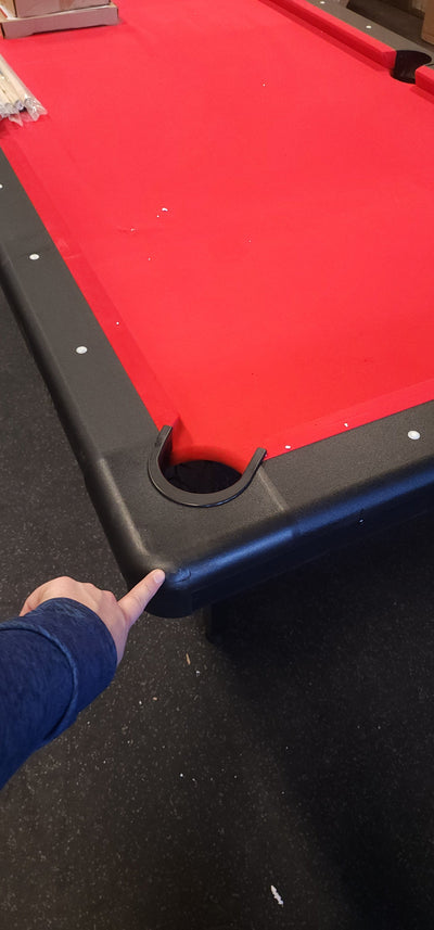 GoSports Mid-Size Billiards Game Tables - Foldable Design, Includes Full Set of Pool Balls, 2 Cue Sticks, Chalk, and Felt Brush!

-Brand new right out of the box, but one corner does have a very small blemish, photos shown