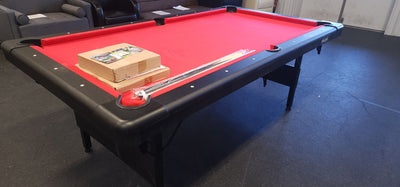 GoSports Mid-Size Billiards Game Tables - Foldable Design, Includes Full Set of Pool Balls, 2 Cue Sticks, Chalk, and Felt Brush!

-Brand new right out of the box, but one corner does have a very small blemish, photos shown