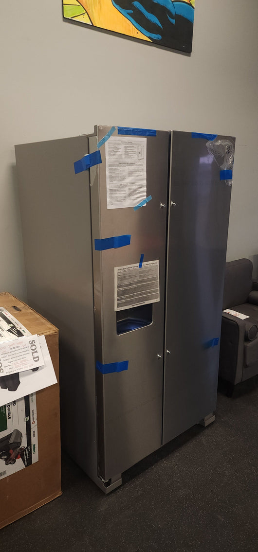 Kenmore 36" Side-by-Side Refrigerator and Freezer with 25 Cubic Ft. Total Capacity, Stainless Steel!

-Brand new right out of the box
