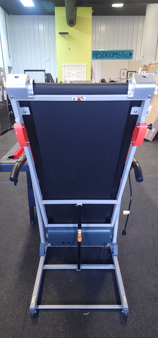 Sunny Health & Fitness Treadmill with Manual Incline, Pulse Sensors, Folding, LCD Monitor for Exercise SF-T4400! 

-New & Assembled but does have some cracked plastics from shipping, photos shown
