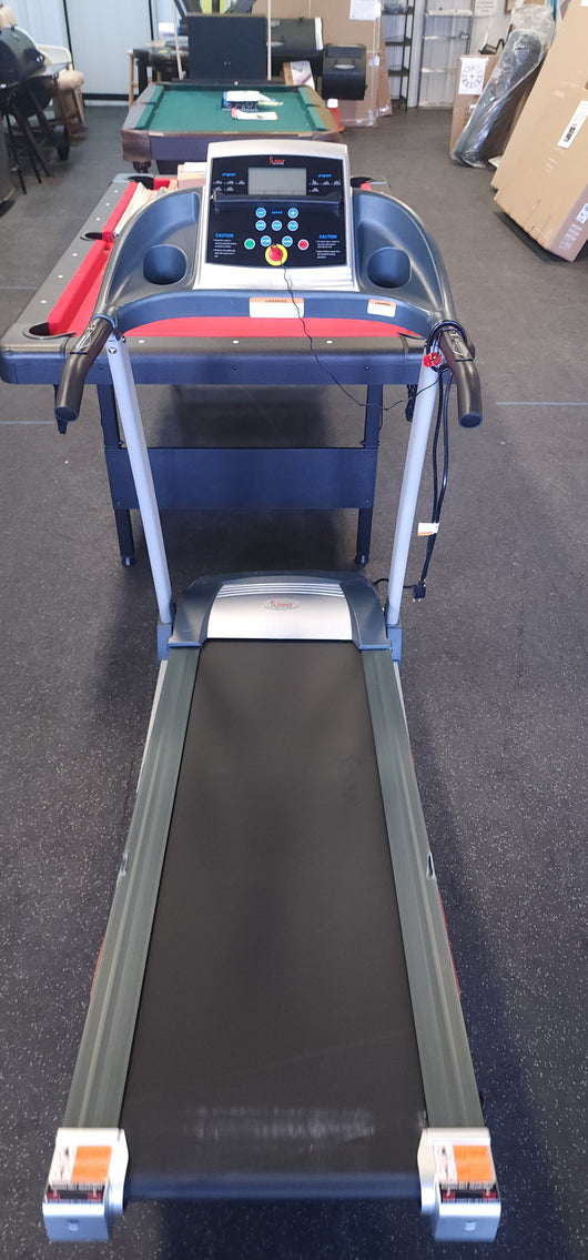 Sunny Health & Fitness Treadmill with Manual Incline, Pulse Sensors, Folding, LCD Monitor for Exercise SF-T4400! 

-New & Assembled but does have some cracked plastics from shipping, photos shown