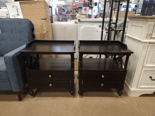 B&M Beans BM Modern Black Cherry 2 Drawer Nightstand! New & Assembled!