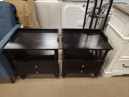 B&M Beans BM Modern Black Cherry 2 Drawer Nightstand! New & Assembled!
