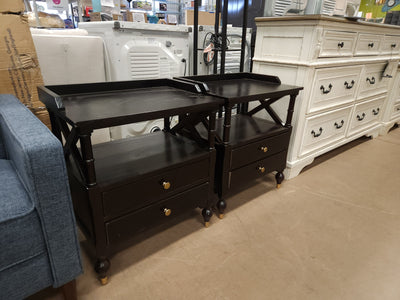 B&M Beans BM Modern Black Cherry 2 Drawer Nightstand! New & Assembled!