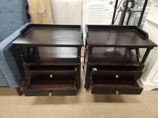 B&M Beans BM Modern Black Cherry 2 Drawer Nightstand! New & Assembled!