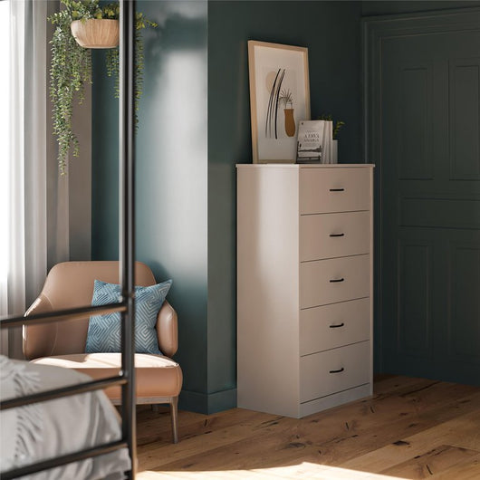 Mainstays Classic 5 Drawer Dresser, Gray!

-Brand new in the box 