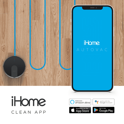 iHome AutoVac Eclipse G 2-in-1 Robot Vacuum and Mop with Homemap Navigation, Ultra Strong Suction Power, Wi-Fi/App Connectivity! -New!