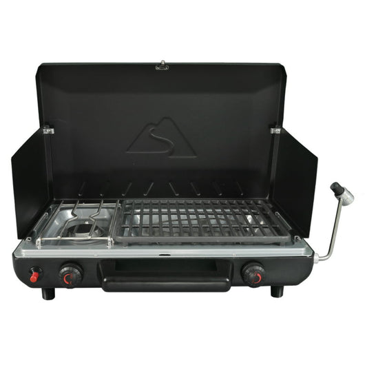 Ozark Trail 2-in-1 Portable 2 Burner Propane Camp Stove Grill!

-Brand new in the box 
