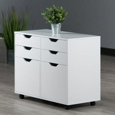 Winsome Wood Halifax 2-Section Mobile Storage Cabinet, White!

-Brand new in the box