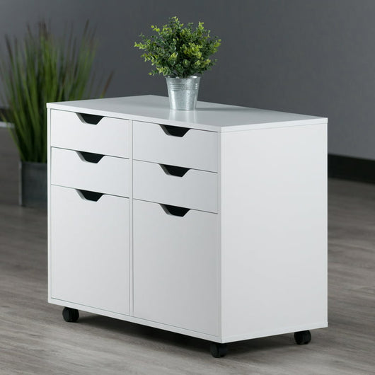 Winsome Wood Halifax 2-Section Mobile Storage Cabinet, White!

-Brand new in the box