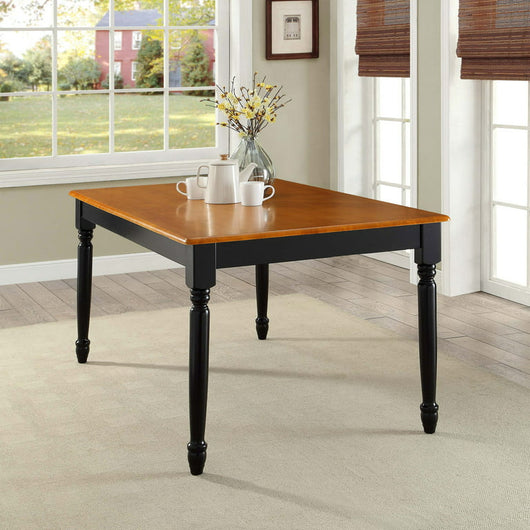 Better Homes and Gardens Autumn Lane Farmhouse 5-Piece Dining Set Bundle, Black and Oak!

-Brand new and Assembled but The Table does have one very small chip on top, photos shown)