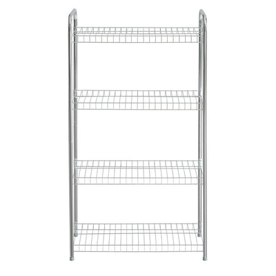Rubbermaid Freestanding 4-Tier Multipurpose Wire Shelving Unit, Satin Nickel. For Closet Organization!

-Brand new in the box 