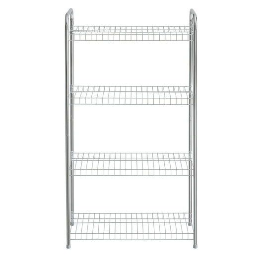 Rubbermaid Freestanding 4-Tier Multipurpose Wire Shelving Unit, Satin Nickel. For Closet Organization!

-Brand new in the box 