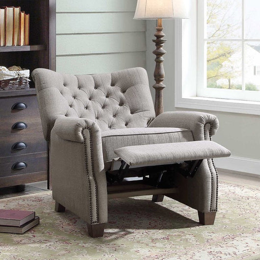 !!!REDUCED!!! Better Homes & Garden Tufted Push Back Recliner, Gray Fabric Upholstery!  -Brand new out of the box