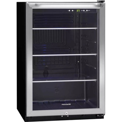 Frigidaire FFBC4622QS 22 Freestanding Beverage Center with 138 Can Capacity 4.6 cu. ft. Capacity 3 Adjustable Glass Shelves and Lock in Stainless Steel!

-Brand new out of the box, but does have two minor indents from shipping on two corners, photos shown