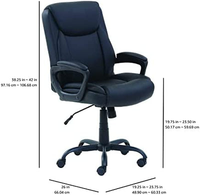 Amazon Basics Classic Puresoft Padded Mid-Back Office Computer Desk Chair with Armrest - Black!

-Brand new in the box 