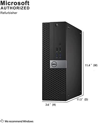 Dell Optiplex 3040-SFF, Core i5-6500 3.2GHz, 8GB RAM, 256GB Solid State Drive, DVDRW, Windows 10 Pro 64bit (Renewed) - & A Used HD Monitor!