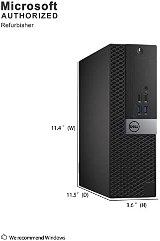 Dell Optiplex 3040-SFF, Core i5-6500 3.2GHz, 8GB RAM, 256GB Solid State Drive, DVDRW, Windows 10 Pro 64bit (Renewed) - & A Used HD Monitor!