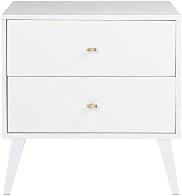 Prepac Milo Mid Century Modern Nightstand, 2-Drawer, White!

-Brand new in the box 