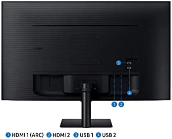 SAMSUNG M5 Series 27-Inch FHD 1080p Smart Monitor & Streaming TV (Tuner-Free), Netflix, HBO, Prime Video, & More, Apple Airplay, Bluetooth, Built-in Speakers, Remote Included!