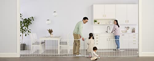 Regalo 192 inch Wide Double Door Super Wide Baby Gate and 8-Panel Play Yard, White, 4-in-1**New in box**